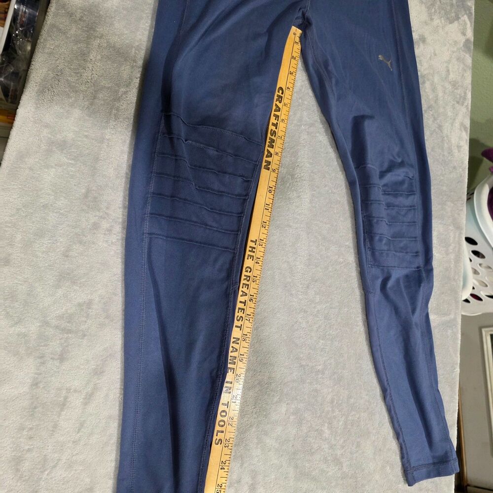 Puma‎ Moto Leggings Activewear Athletic Workout Training Navy Blue- Size M